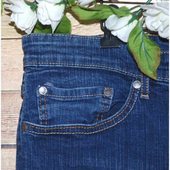 Levi's 512 Blue Jeans Size 22 Short Perfectly Shaping Bootcut Studded Stretch - Picture 3 of 10